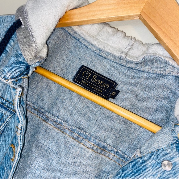 Ci Sono Denim Hooded Vest - Picture 2 of 4